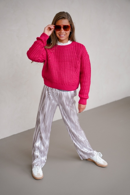 Like Flo rib sweater raspberry (F509-5309-283)