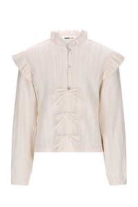 Moodstreet blouse Akira ruffles bows warm white (M508-5101-006)