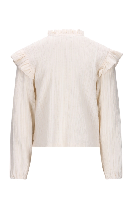 Moodstreet blouse Akira ruffles bows warm white (M508-5101-006)