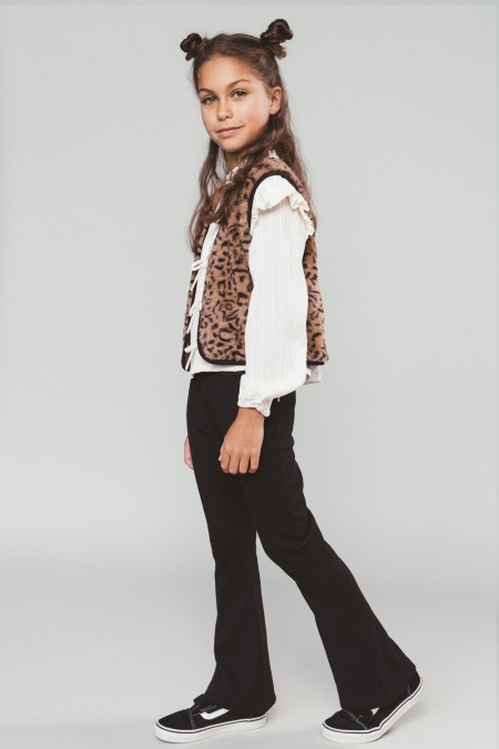 Moodstreet blouse Akira ruffles bows warm white (M508-5101-006)