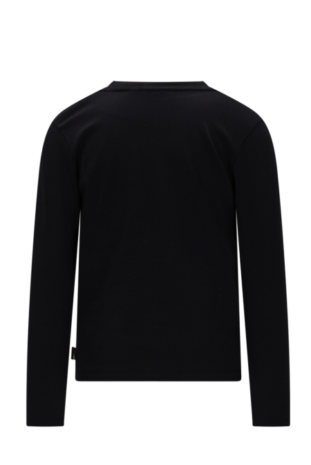 Moodstreet longsleeve Lilly black kat (M508-5400-099)