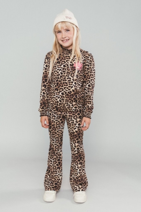 Moodstreet flared broek Bibi leopard (M508-5600-908)