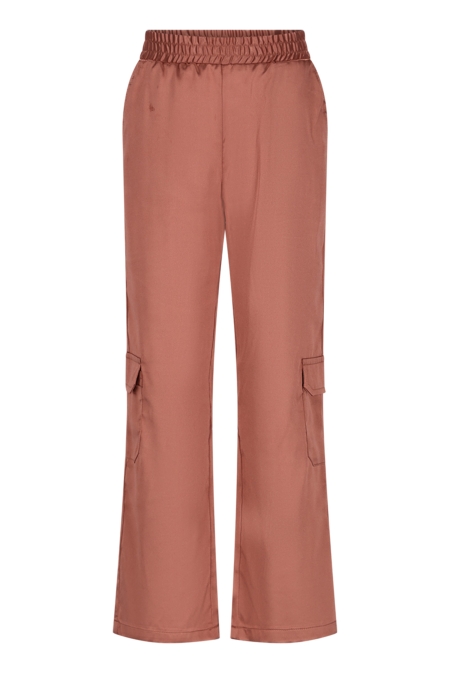 Moodstreet satin cargo broek Bade hazelnut (M508-5607-471)