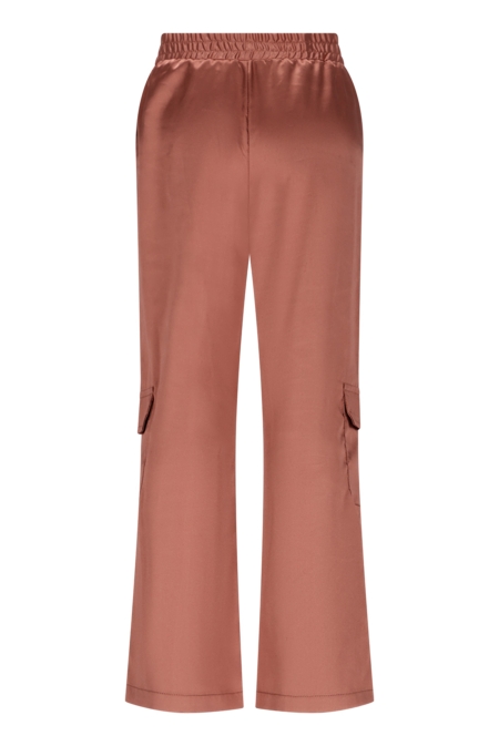 Moodstreet satin cargo broek Bade hazelnut (M508-5607-471)