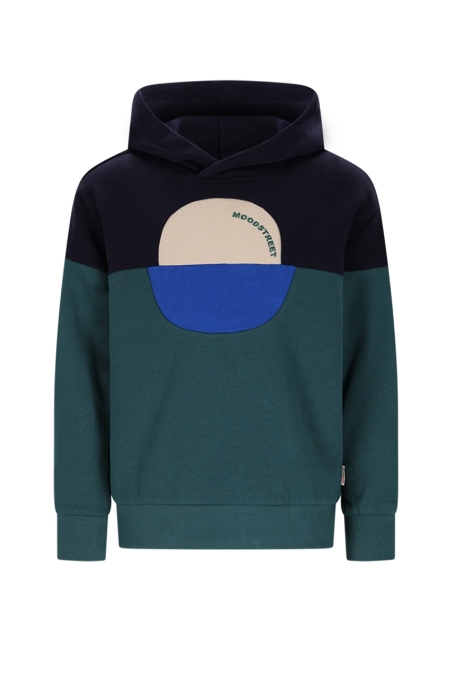Moodstreet hoodie Sulvy chest circle navy (M508-6327-170)