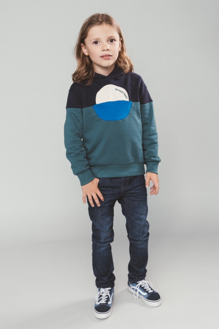 Moodstreet hoodie Sulvy chest circle navy (M508-6327-170)