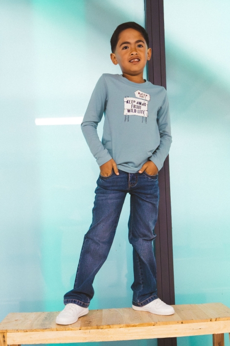 Tygo & Vito longsleeve Max mineral blue (X508-6411-308)