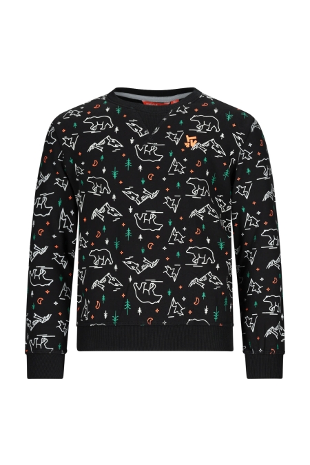 Tygo & Vito sweater Senna black aop beer (X509-6316-099)