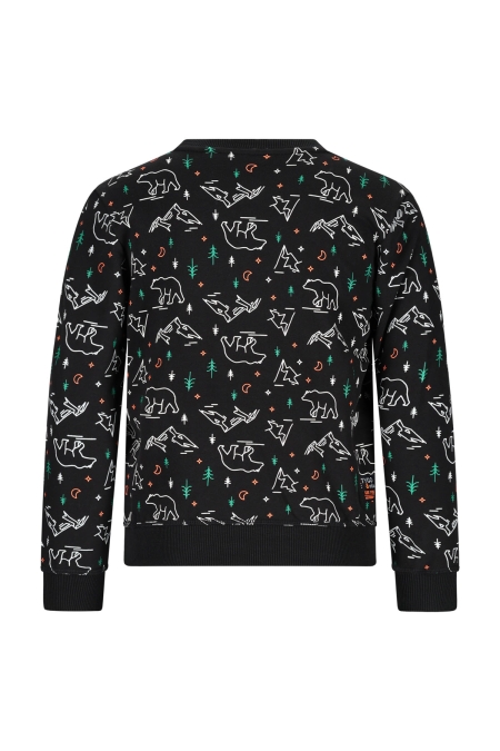 Tygo & Vito sweater Senna black aop beer (X509-6316-099)