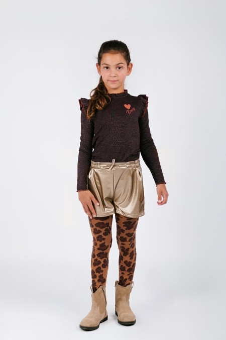 B.Nosy fake leather shorts Pam light gold (Y508-5608-535)