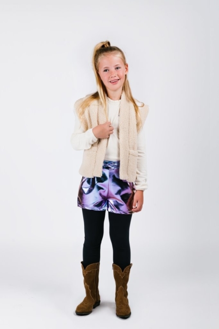 B.Nosy fake leather shorts Pam crushed grape (Y508-5608-610)