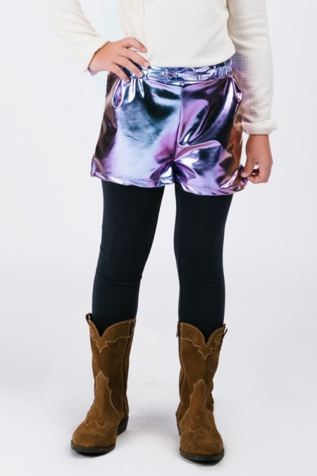 B.Nosy fake leather shorts Pam crushed grape (Y508-5608-610)