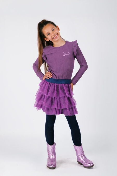 B.Nosy jurk Dora crushed grape (Y508-5818-610)