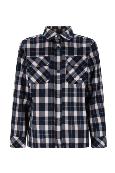 B.Nosy geruite blouse Bas navy (Y508-6120-190)