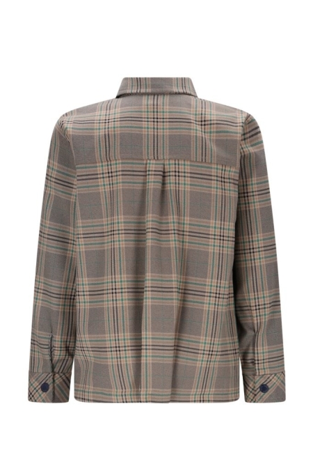 B.Nosy geruite blouse Bas jasper green (Y508-6120-314)