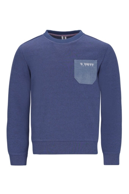 B.Nosy sweater Sven melange true blue (Y508-6329-194)