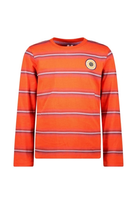 B.Nosy longsleeve Tobias gestreept red clay (Y508-6451-210)