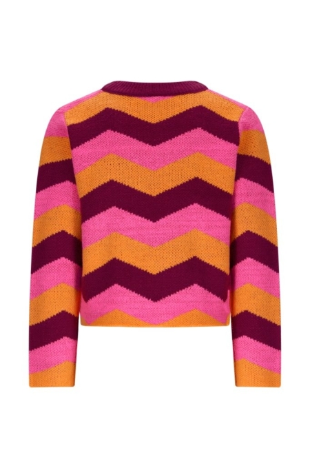 B.Nosy knitted zigzag sweater Kendall fig (Y509-5331-222)