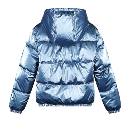 Moodstreet puffer winterjas Julie metallic ice blue (M407-5222-131)