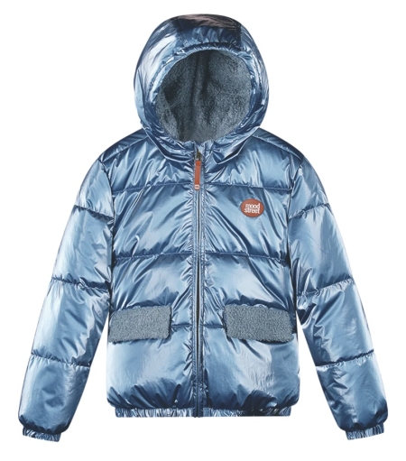 Moodstreet puffer winterjas Julie metallic ice blue (M407-5222-131)