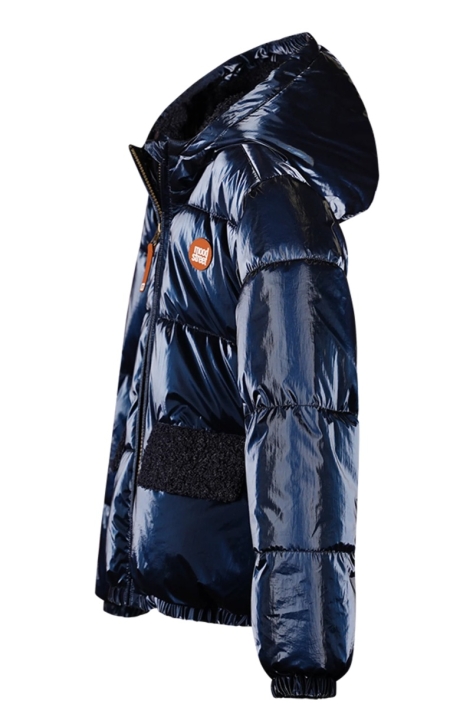 Moodstreet puffer winterjas Julie metallic navy (M407-5222-170)