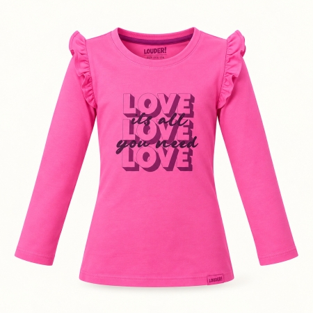 Louder! longsleeve Fieke bright pink