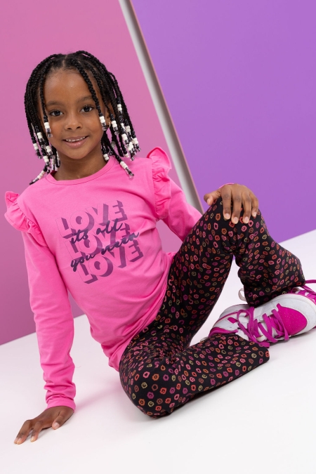 Louder! longsleeve Fieke bright pink