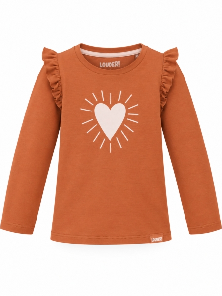Louder! longsleeve Lina bombay brown big heart