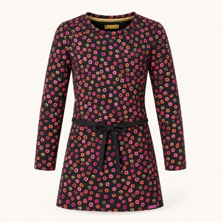 Louder! jurk Lucy black panter print