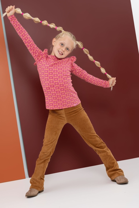 Louder! rib velvet broek Jessie beige (Let op: zeer smal model)