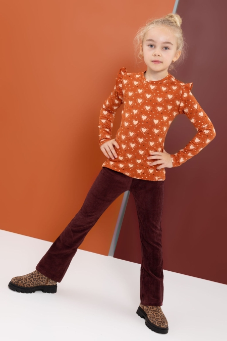 Louder! rib velvet broek Jessie sassafras (Let op: zeer smal model)