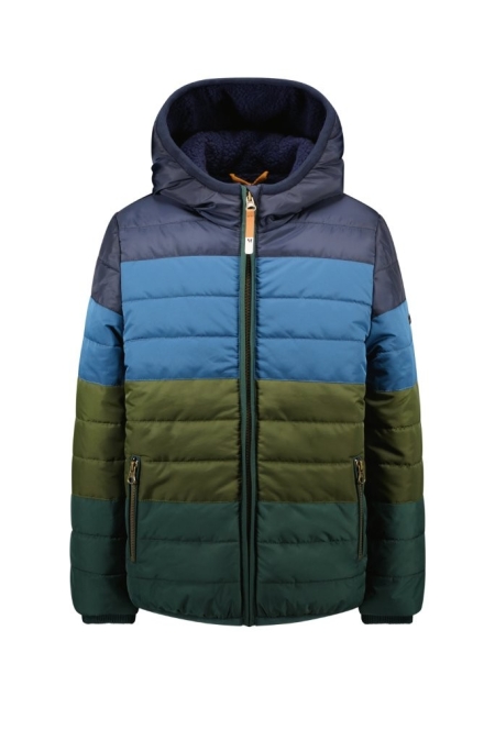 Moodstreet colourblock winterjas navy (M207-6221-170)