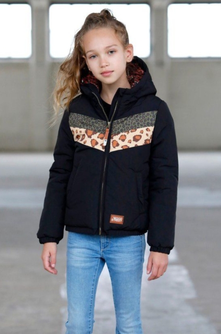 Moodstreet winterjas black colourblock (M207-5212-099)