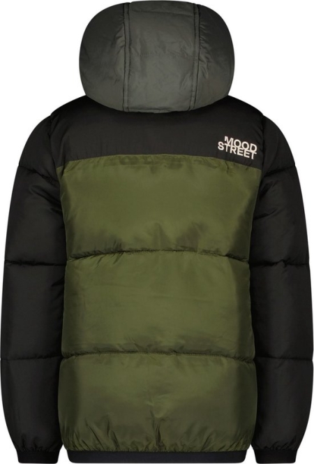 Moodstreet coloured sleeve winterjas antra khaki (M207-6223-095)