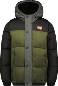 Moodstreet coloured sleeve winterjas antra khaki (M207-6223-095)