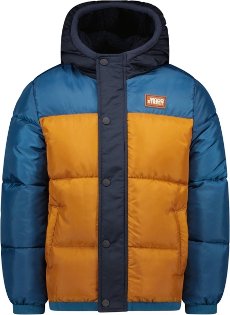 Moodstreet coloured sleeve winterjas navy toffee (M207-6223-170)