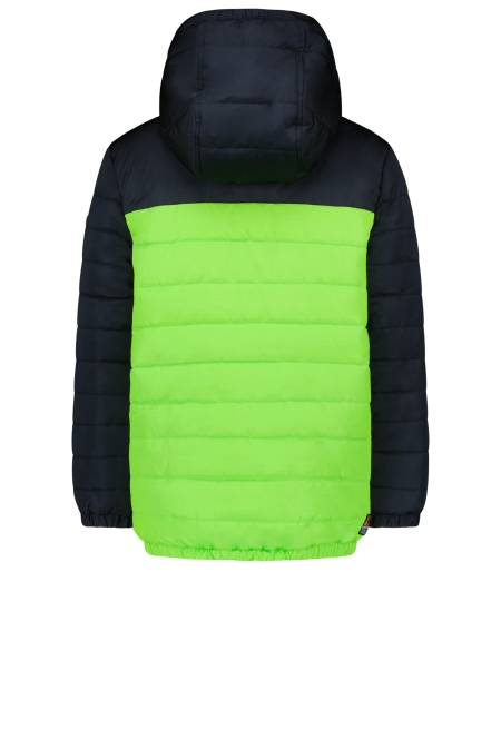 Tygo & Vito winterjas colorblock neon green gecko (X207-6201-347)