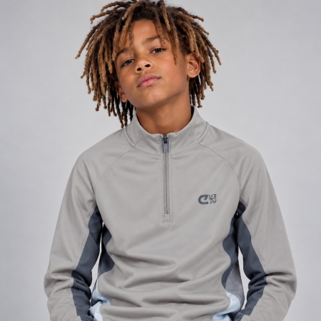 Cruyff Linea training zip top light grey (CAJ263112-10001)