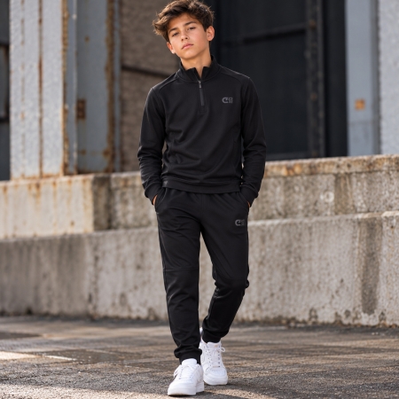 Cruyff Reflect running zip top black (CAJ263193-11000)